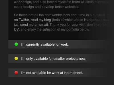 Availability availability badge black dark grey matkovsky.com website