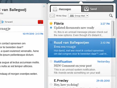 mail widget