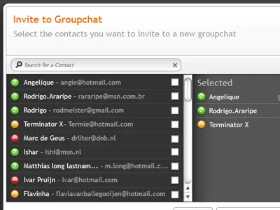 eBuddy Groupchat Invite ui
