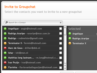 eBuddy Groupchat Invite ui