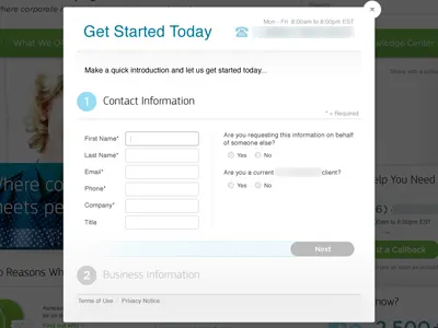 Contact Lightbox bullet button contact form lightbox ui