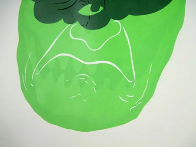 "This Big" Detail cloud detail frown screen print skull