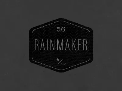 Rainmaker america badge black grey hexagon