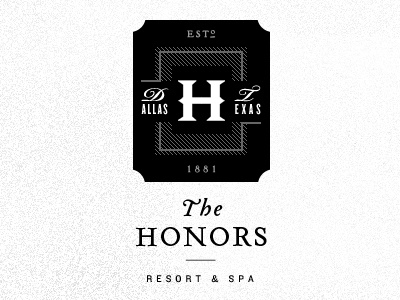 The Honors badge bickham knockout logo script tribute