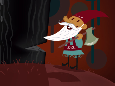 iPhone/iPad Wallpaper 2 axe gnome illustration