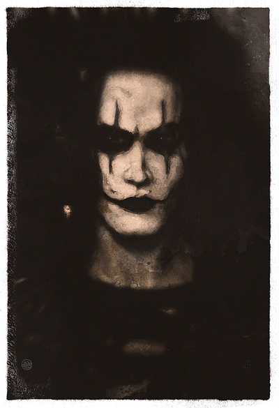 Eric Draven illustration illustrator painter photoshop portrait procreate sketch