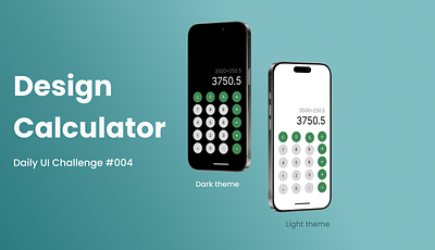 Calculator | UI Design | Daily UI | #004 calculator dailyui dribbble minimaldesign uidesign uxdesign