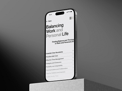 Find your balance app application clean design gray ios iphone minimal mobile screen typography ui ux