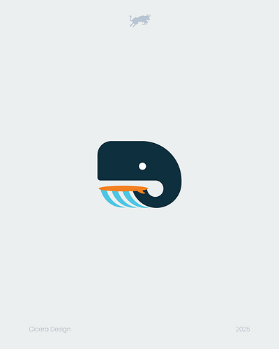 Surf Whale Logo adobeillustrator branding brandmark ciceradesign design designer graphicdesign illustration logo ui