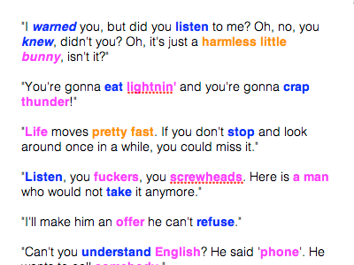 Blind spots garish colors helvetica nsfw quotes