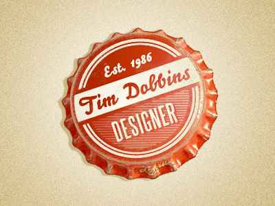 Bottle Cap Logo bottle cap logo red tim dobbins vintage