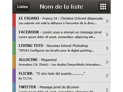 RSS & Social Network application iphone