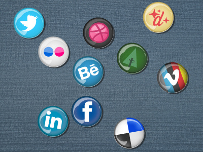 Pin button icons icons social web