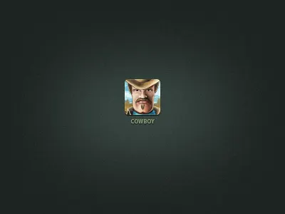 Cowboy avatar game icon paint