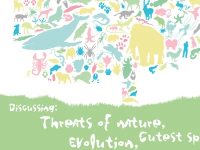 Biodiversity Tree of Life (Colour Edition) illustration poster