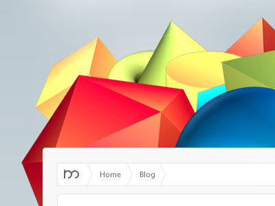 3dish Header 3d blog colourful header ui