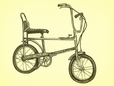 Chopper bike chopper illustration ink pen portfolio retro sketch