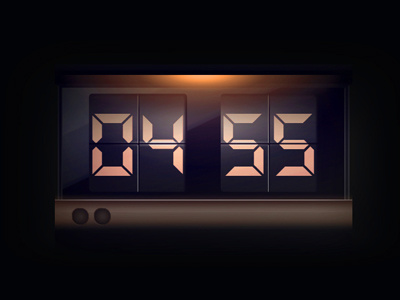 Further experimenting clock color dark illustration orange ui warm