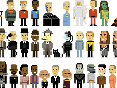 Trexels pixel art pixels star trek