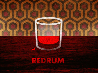 The Shining (1980) blood futura bold jack lloyd movie redrum shining