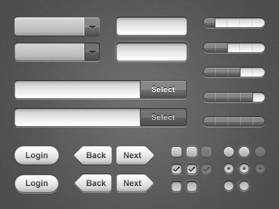 Dark Form Ui button check box dark form gui input interface progress bar radio text field ui