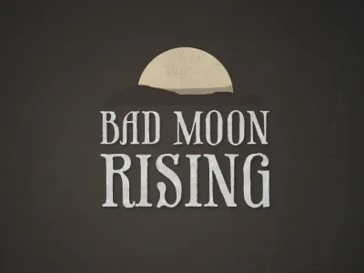 Bad Moon Rising branding game illustration logo moon twitter typography
