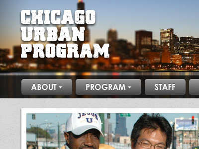 Chicago Urban Program chicago navigation skyline texture ui web design