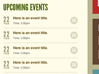 Events events green list