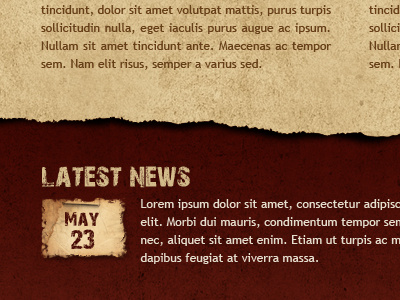 Grunge Footer Seperation footer