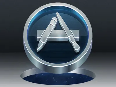 App Store adobe fireworks aluminum app app store brushed metal fireworks icon mac mac app store metal set steel store vector