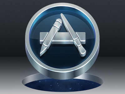 App Store adobe fireworks aluminum app app store brushed metal fireworks icon mac mac app store metal set steel store vector