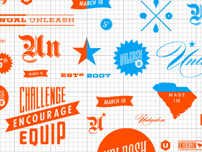 In-Progress Grid grid orange pattern typography