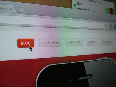 KeirAnsell(dot)com 4 Preview beige blog light navigation red
