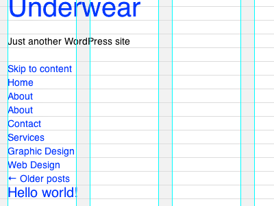 Underwear WIP css theme typography wordpress