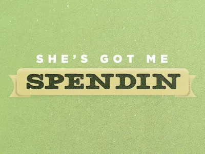 She's Got Me Spendin black eyed matchbook peas type typography vintage