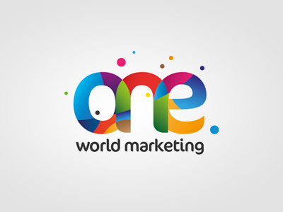 one world marketing logotype brand clean colourful design logotype marketing one sleek startup world