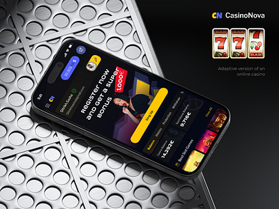 Online Casino (adaptive version) UI/UX Design. Mobile app animation app casino design logo mobile ui ux web design