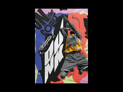 Dunk Poster acid basketball poster colorful design dunk graphic design nike poster typography vibrant