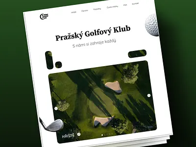 Web Design for Prague golf club club design golf landing sport ui web