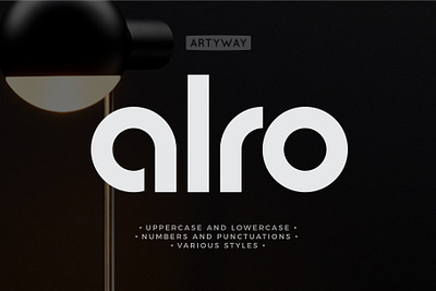 Alro Headline Font bauhaus font modern modernfont moderntypography roundfont type