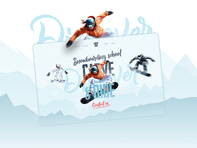 Snowboarding school design graphic design landingpage ui ui design ux design uxui