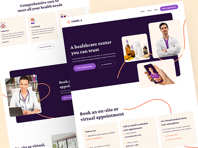 Health Care Website clinic design figma health landing page medical medicine ui design uiux user interface web design