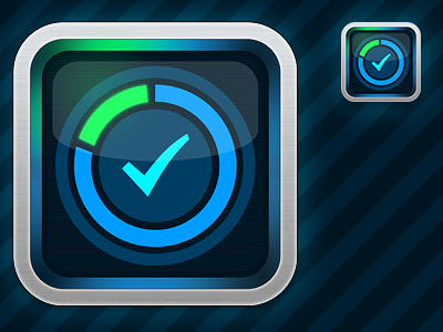 iphone icon #1 application circle design futuristic icons iphone retina tick