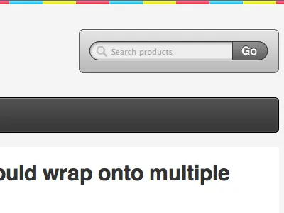 Search products blue grey red search website yellow