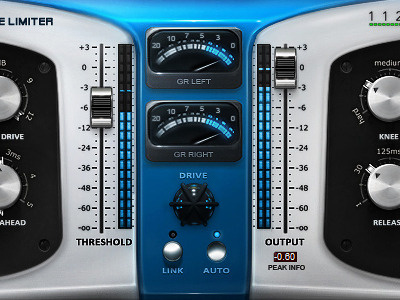 Big Blue Limiter Modern Skin 112 audio db design gui interface interface design limiter modern skin ui user