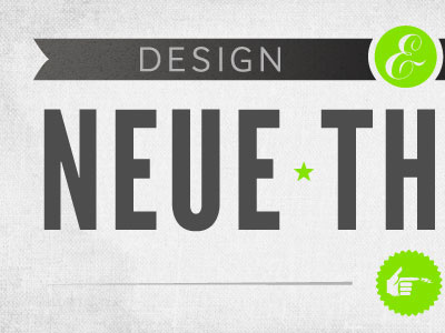 Neue Fun ampersand banner billboard grey