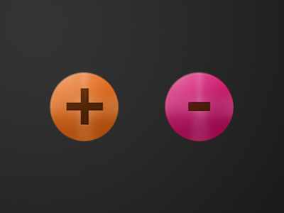 Button Exploration black buttons dark grey orange pink web