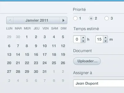 You & I button calendar field form input radio