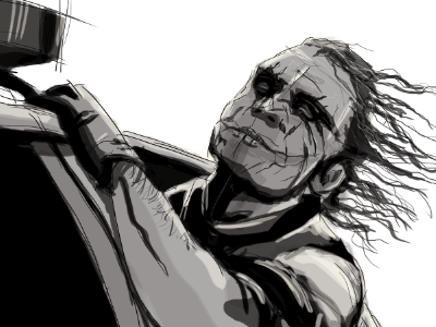 The Dark Knight black movie photoshop sketch texture white