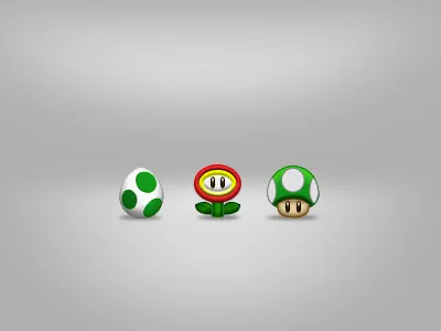 Super Mario World 1990 1up 48px egg fire flower green icon mario mushroom nintendo snes super world yoshi
